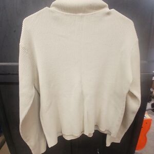 Relativity Cream Ribbed Knit Top
